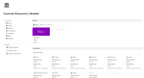 Controle Financeiro Gratuito | Notion - Image 3